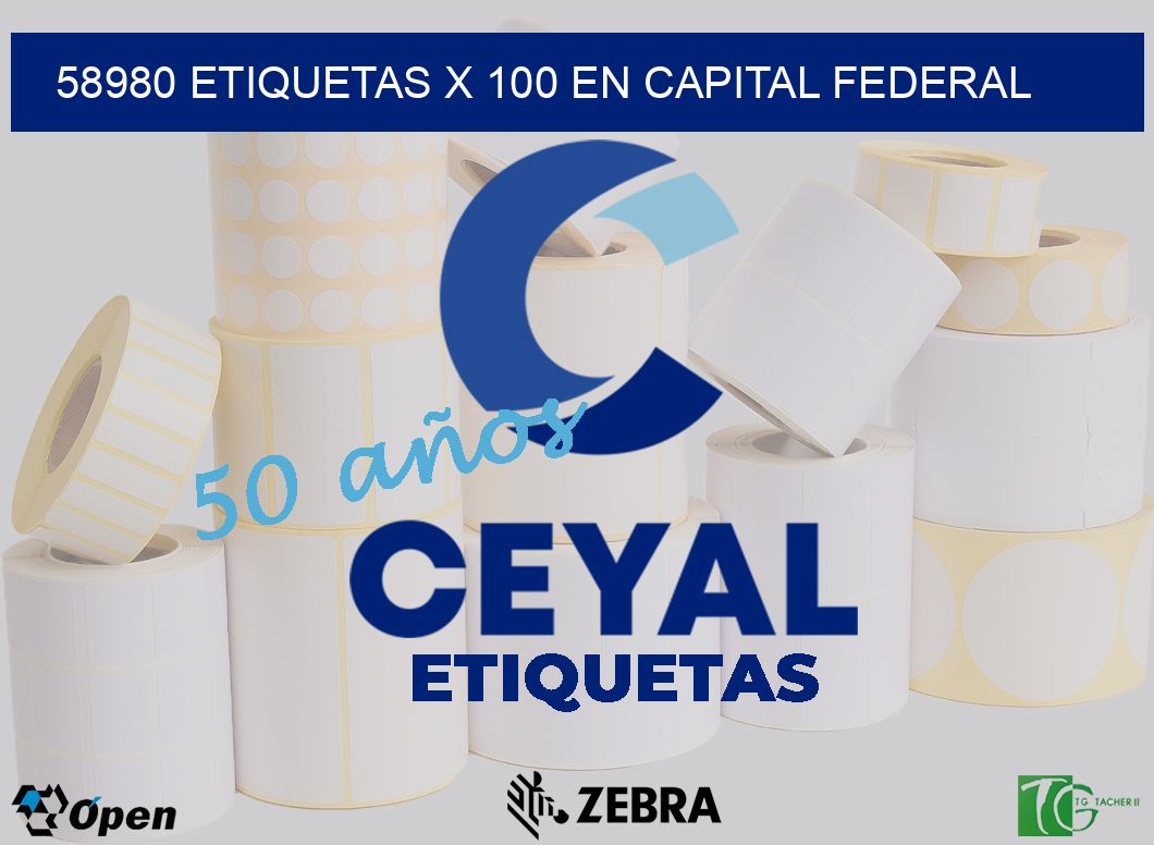 58980 ETIQUETAS X 100 EN CAPITAL FEDERAL