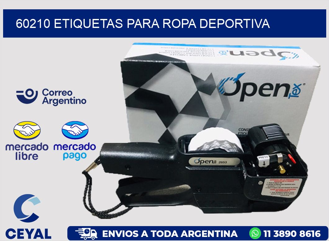60210 ETIQUETAS PARA ROPA DEPORTIVA