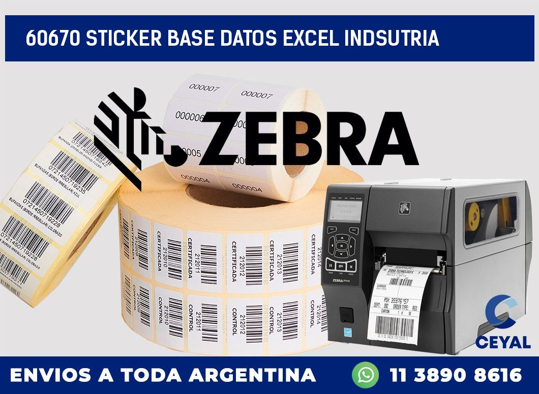 60670 sticker base datos excel indsutria