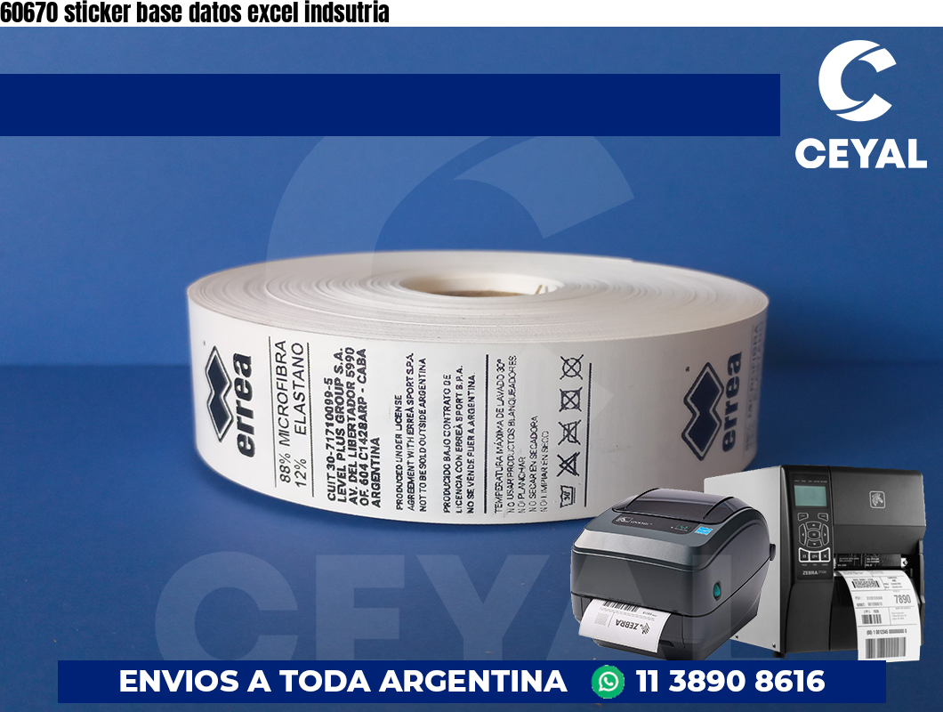 60670 sticker base datos excel indsutria