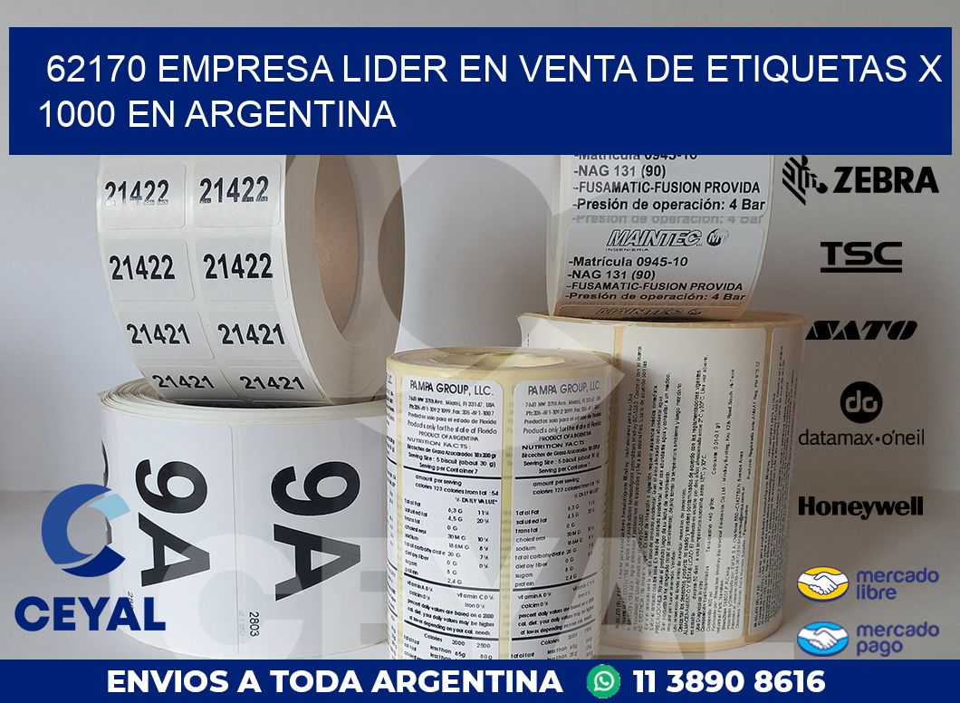 62170 EMPRESA LIDER EN VENTA DE ETIQUETAS X 1000 EN ARGENTINA