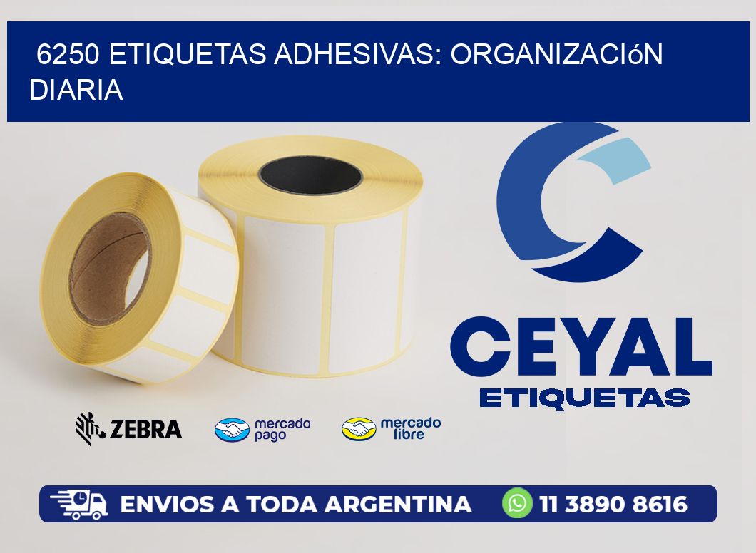 6250 Etiquetas Adhesivas: Organización Diaria