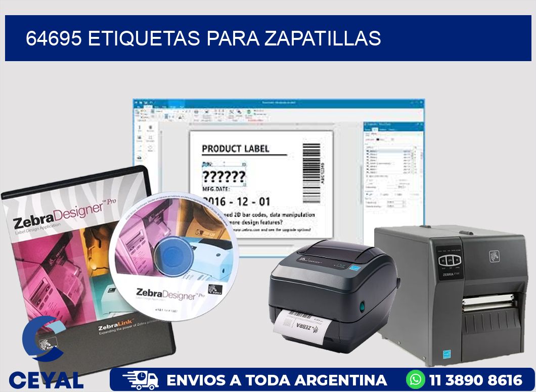 64695 ETIQUETAS PARA ZAPATILLAS