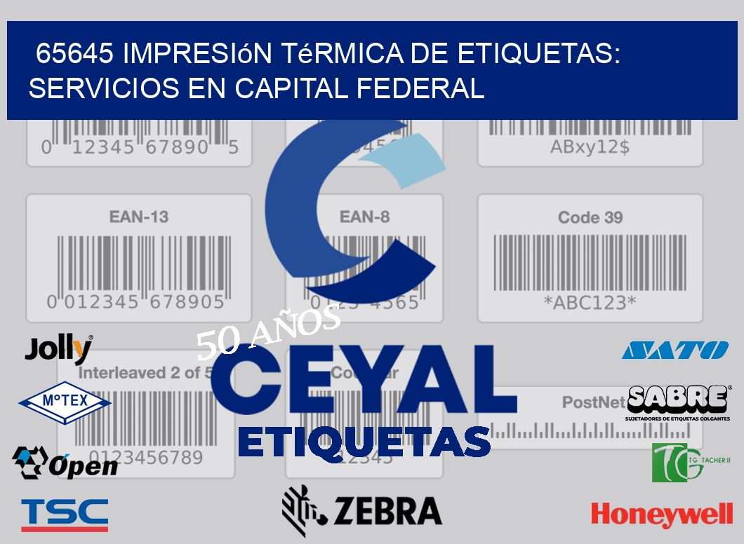 65645 Impresión Térmica de Etiquetas: Servicios en Capital Federal