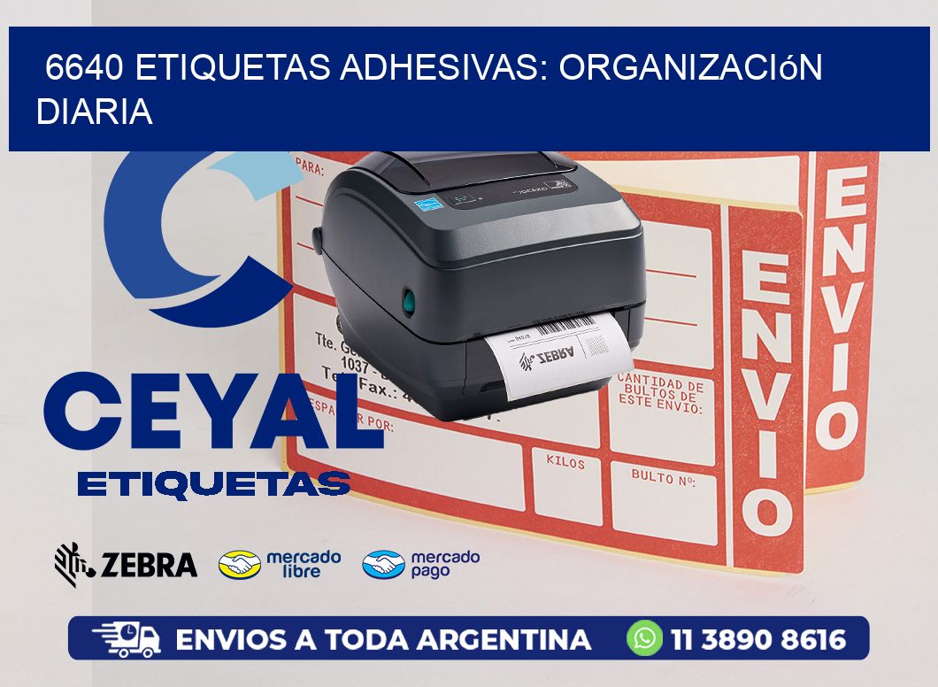6640 Etiquetas Adhesivas: Organización Diaria