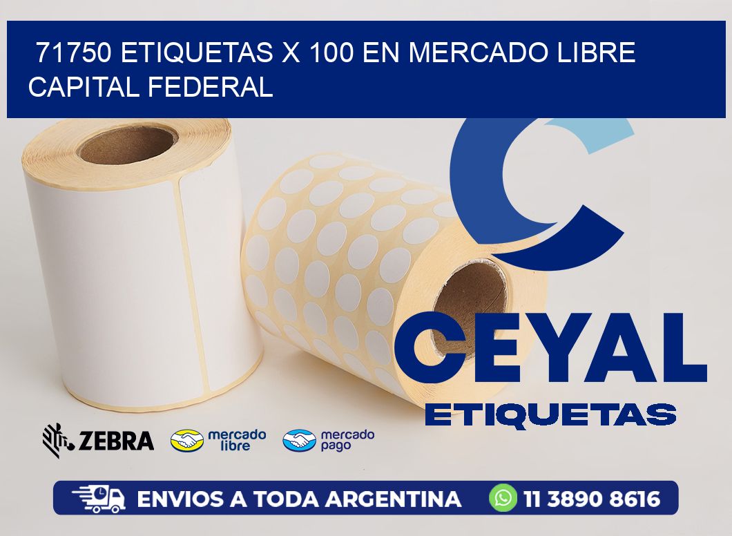 71750 ETIQUETAS X 100 EN MERCADO LIBRE CAPITAL FEDERAL