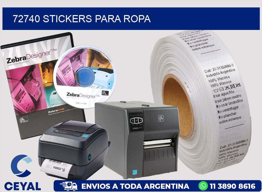 72740 STICKERS PARA ROPA