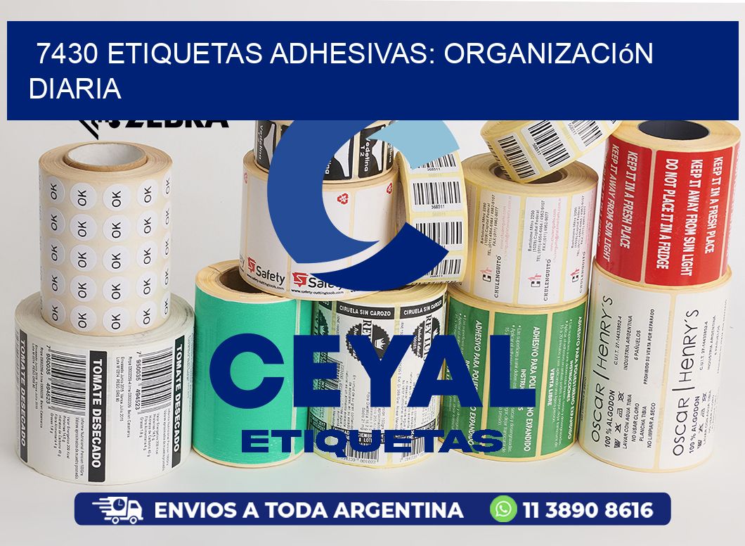 7430 Etiquetas Adhesivas: Organización Diaria