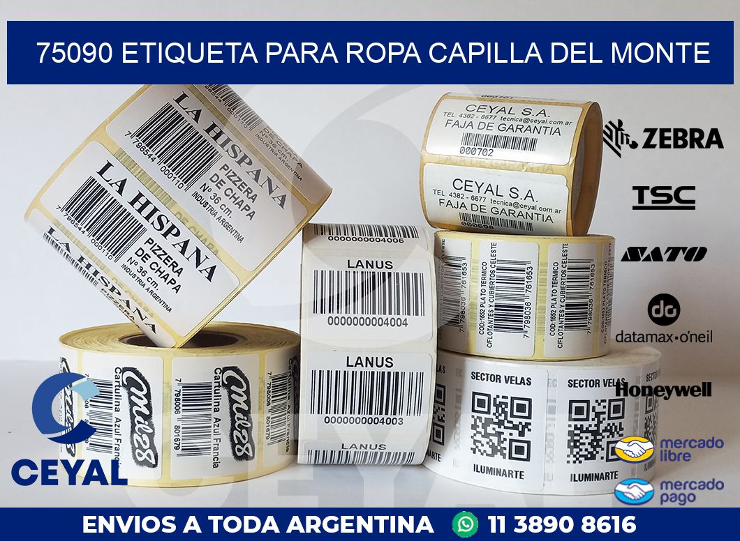75090 ETIQUETA PARA ROPA CAPILLA DEL MONTE