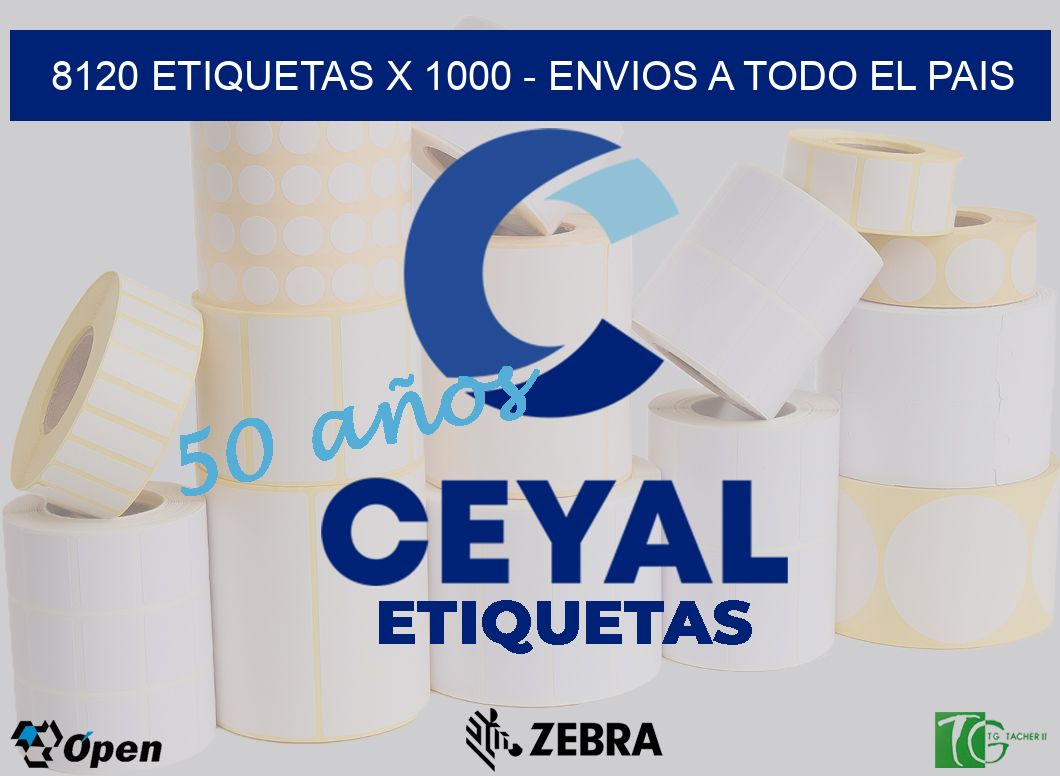8120 ETIQUETAS X 1000 - ENVIOS A TODO EL PAIS