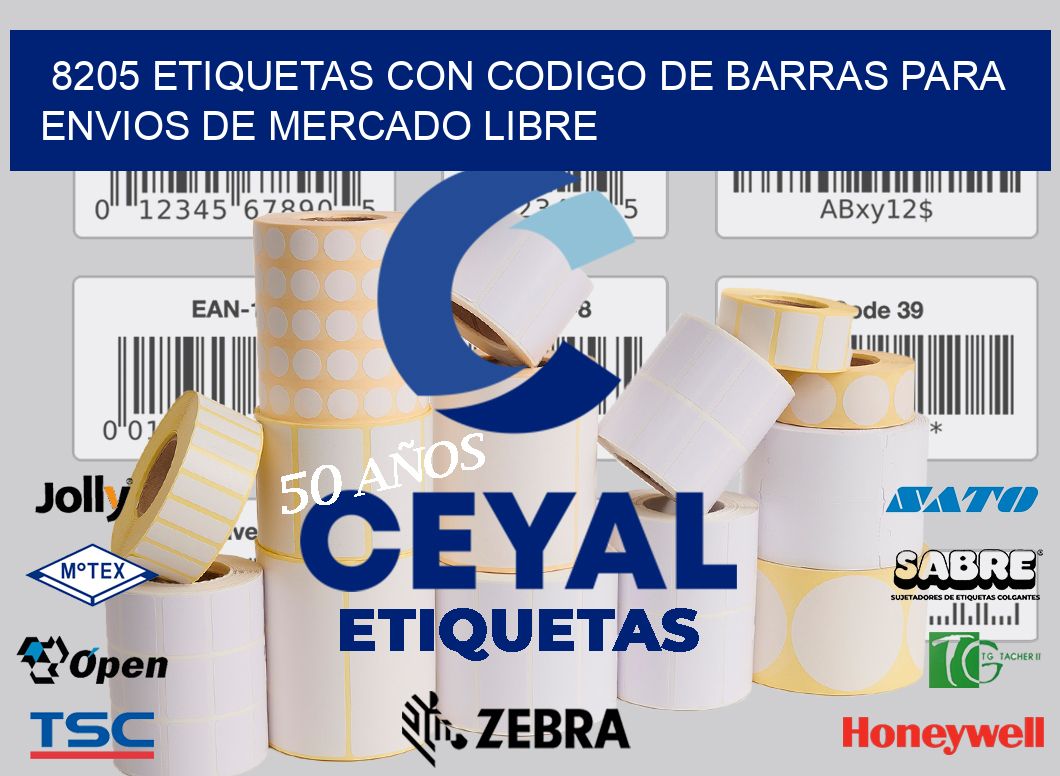 8205 ETIQUETAS CON CODIGO DE BARRAS PARA ENVIOS DE MERCADO LIBRE