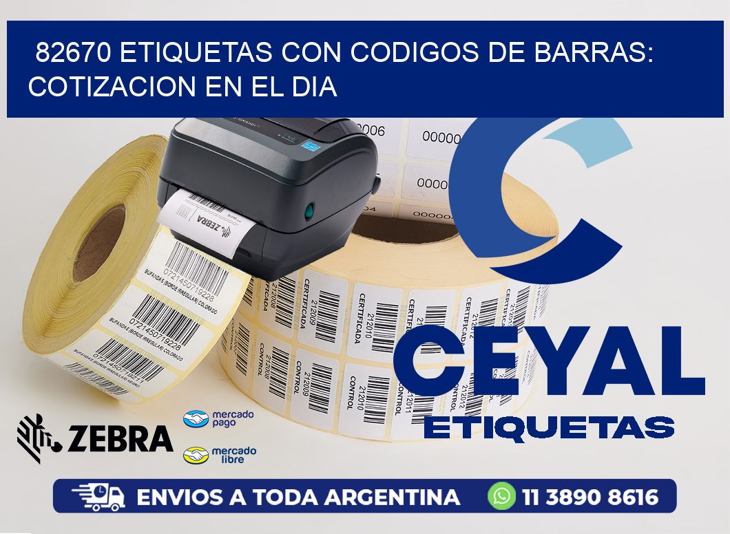 82670 ETIQUETAS CON CODIGOS DE BARRAS: COTIZACION EN EL DIA