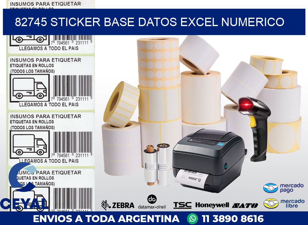 82745 sticker base datos excel numerico