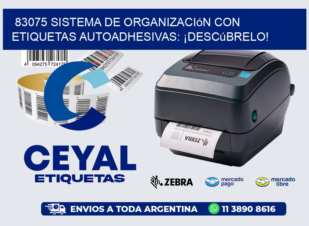 83075 Sistema de Organización con Etiquetas Autoadhesivas: ¡Descúbrelo!