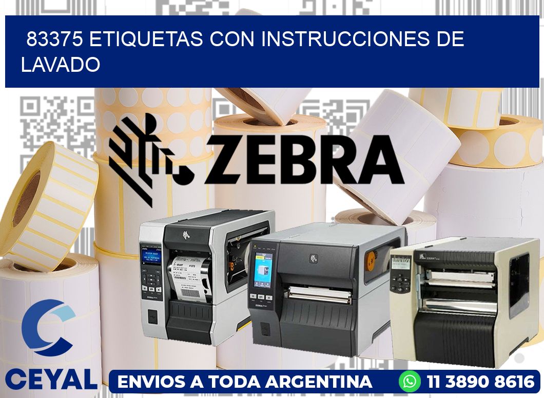 83375 ETIQUETAS CON INSTRUCCIONES DE LAVADO