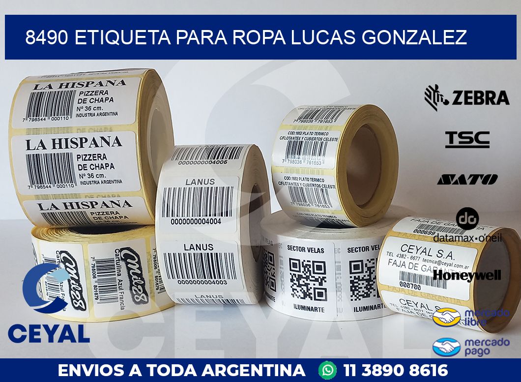8490 ETIQUETA PARA ROPA LUCAS GONZALEZ
