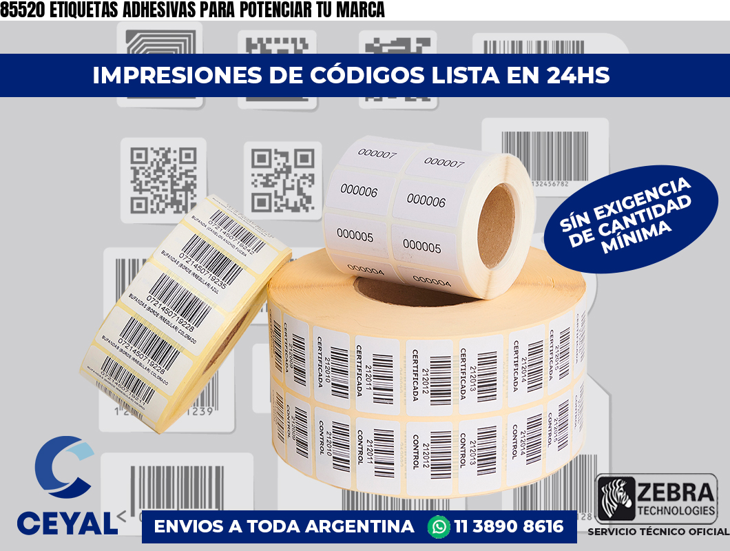85520 ETIQUETAS ADHESIVAS PARA POTENCIAR TU MARCA