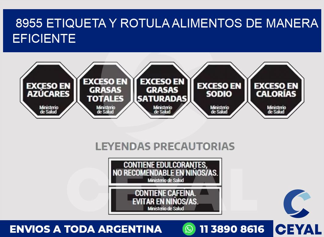 8955 ETIQUETA Y ROTULA ALIMENTOS DE MANERA EFICIENTE