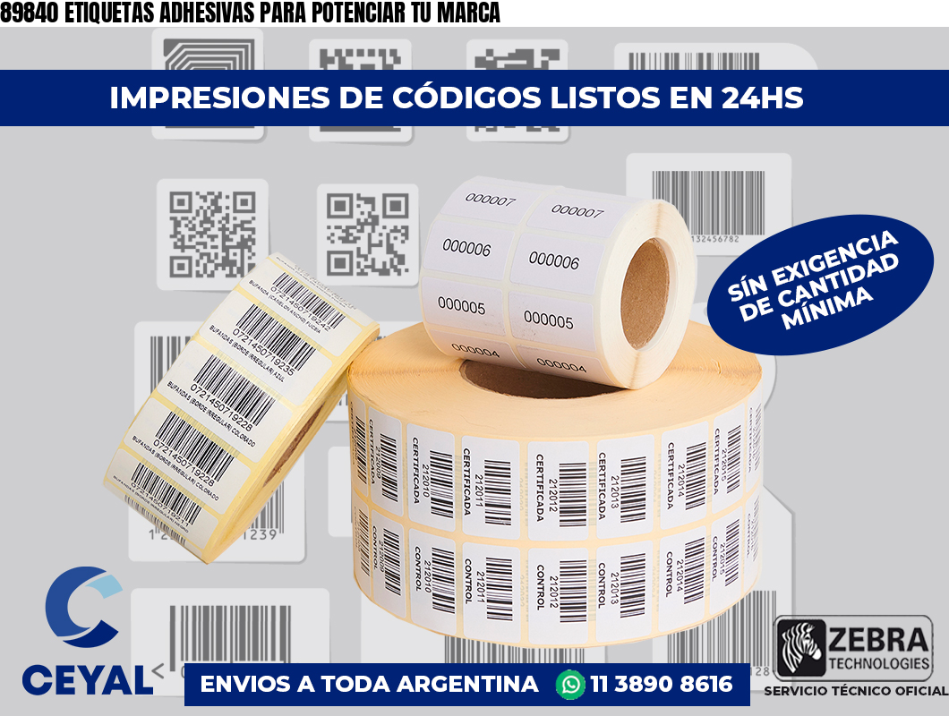 89840 ETIQUETAS ADHESIVAS PARA POTENCIAR TU MARCA