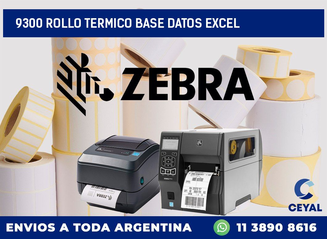 9300 rollo termico base datos excel