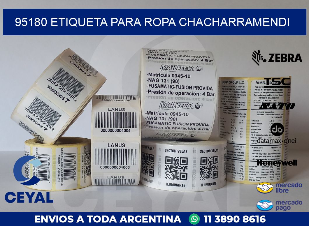 95180 ETIQUETA PARA ROPA CHACHARRAMENDI