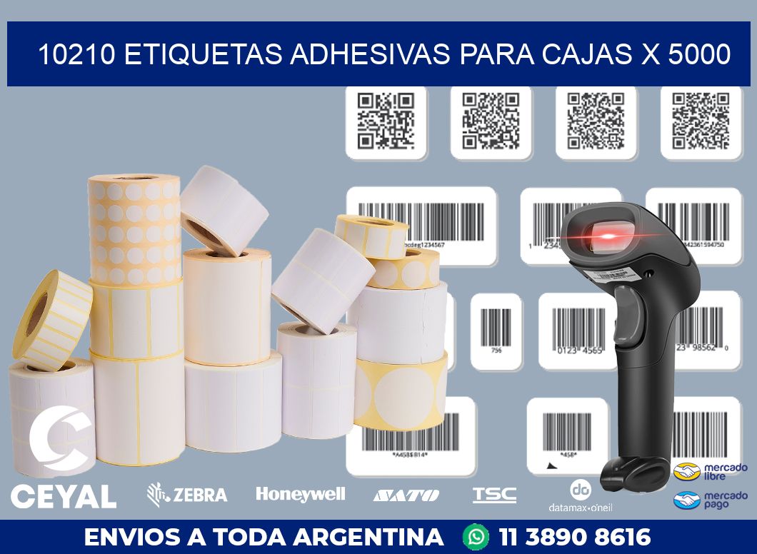 10210 ETIQUETAS ADHESIVAS PARA CAJAS X 5000