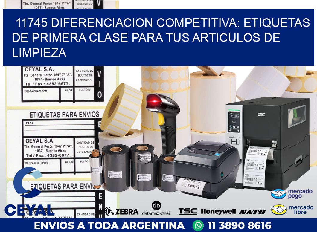 11745 DIFERENCIACION COMPETITIVA: ETIQUETAS DE PRIMERA CLASE PARA TUS ARTICULOS DE LIMPIEZA