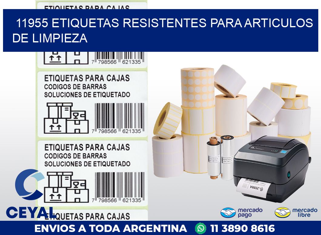11955 ETIQUETAS RESISTENTES PARA ARTICULOS DE LIMPIEZA