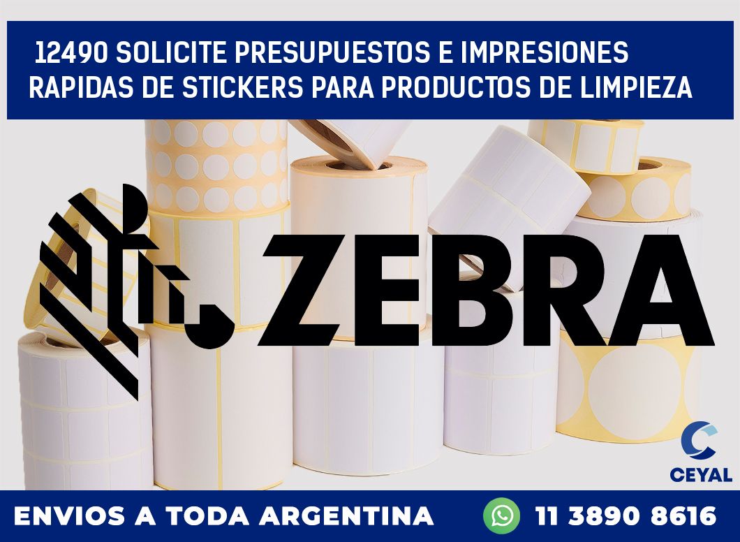 12490 SOLICITE PRESUPUESTOS E IMPRESIONES RAPIDAS DE STICKERS PARA PRODUCTOS DE LIMPIEZA