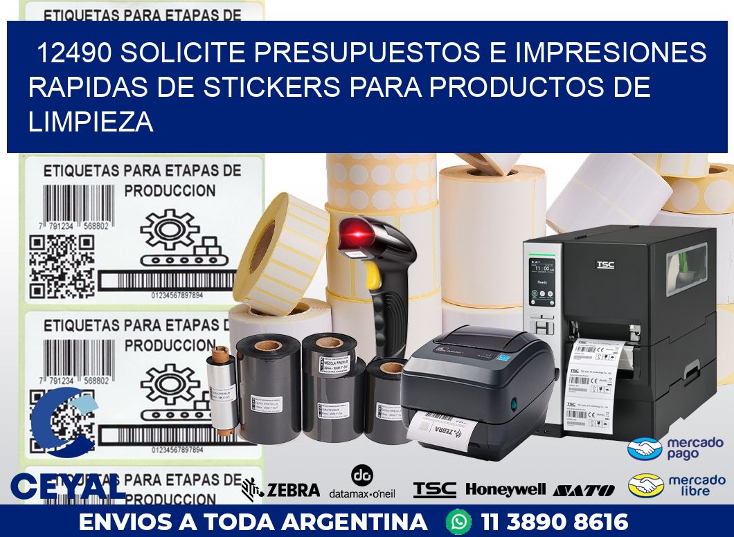 12490 SOLICITE PRESUPUESTOS E IMPRESIONES RAPIDAS DE STICKERS PARA PRODUCTOS DE LIMPIEZA