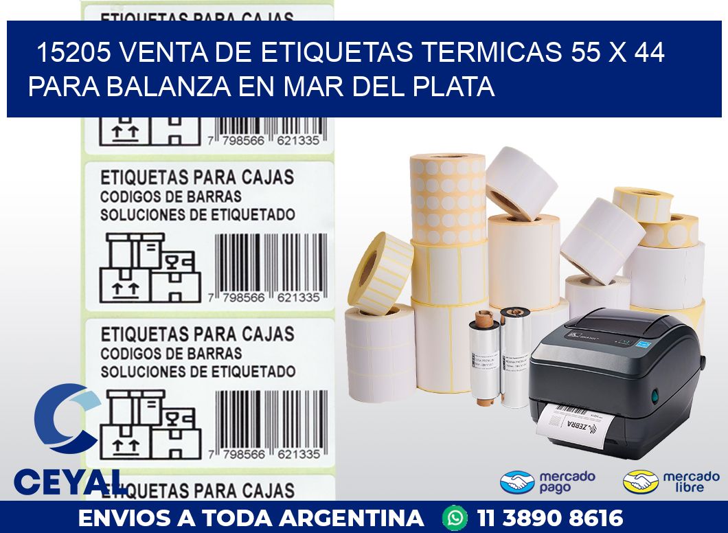 15205 VENTA DE ETIQUETAS TERMICAS 55 X 44 PARA BALANZA EN MAR DEL PLATA
