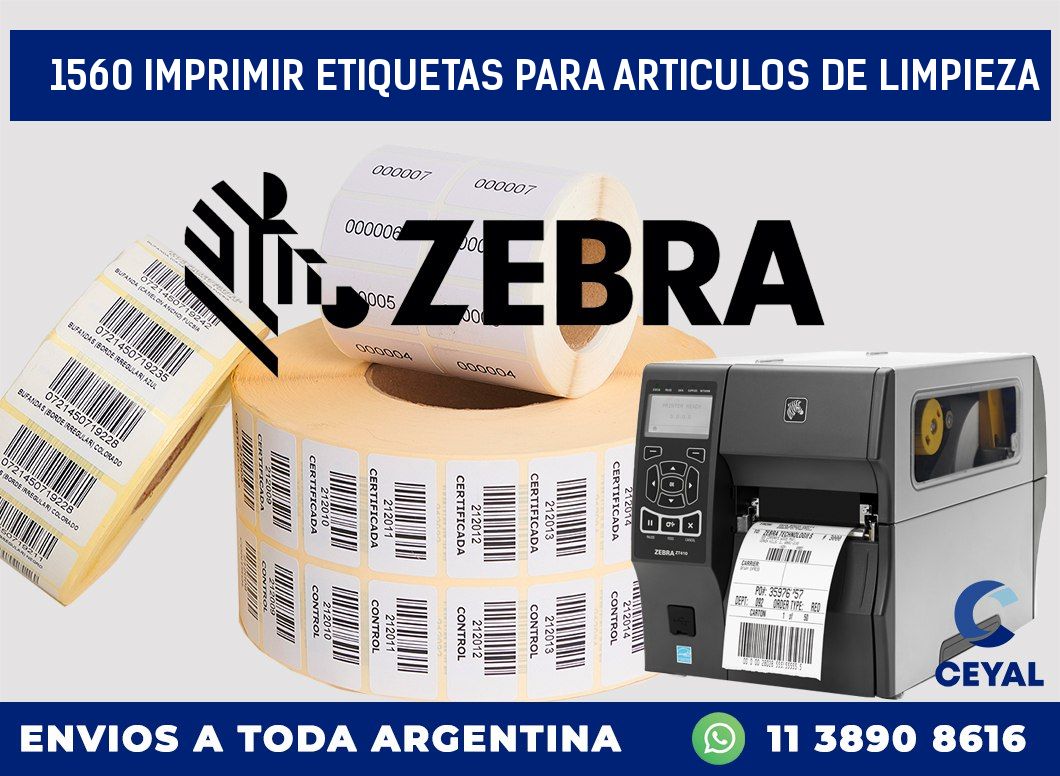1560 IMPRIMIR ETIQUETAS PARA ARTICULOS DE LIMPIEZA