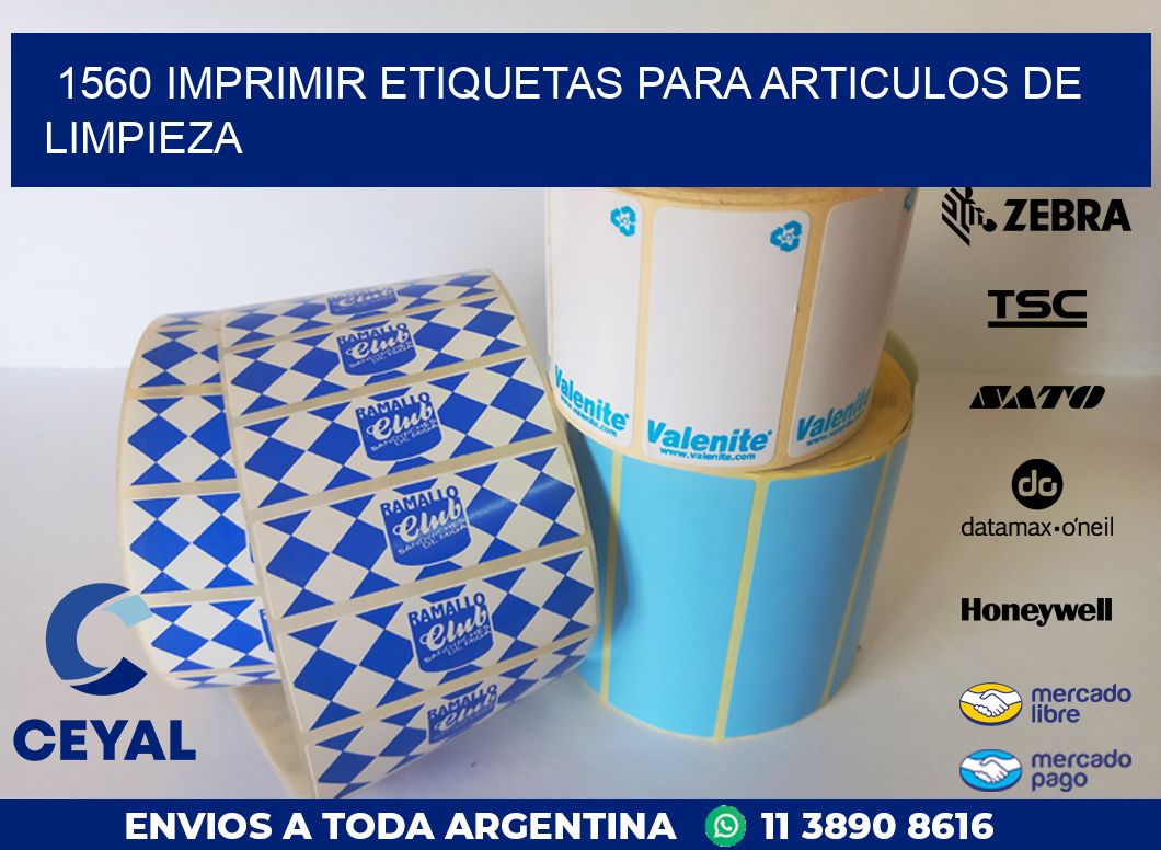 1560 IMPRIMIR ETIQUETAS PARA ARTICULOS DE LIMPIEZA
