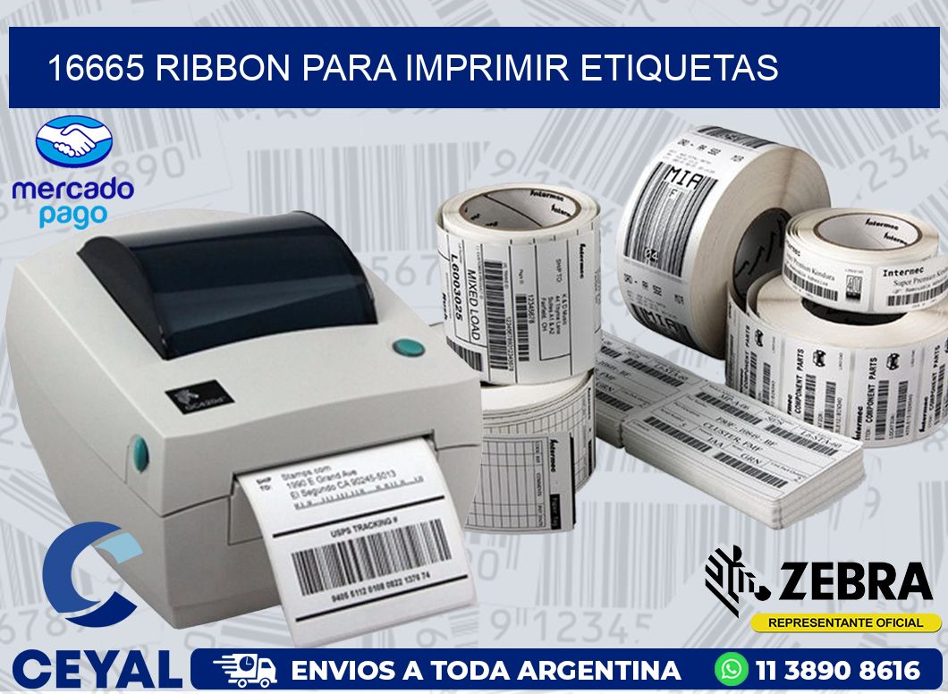 16665 RIBBON PARA IMPRIMIR ETIQUETAS