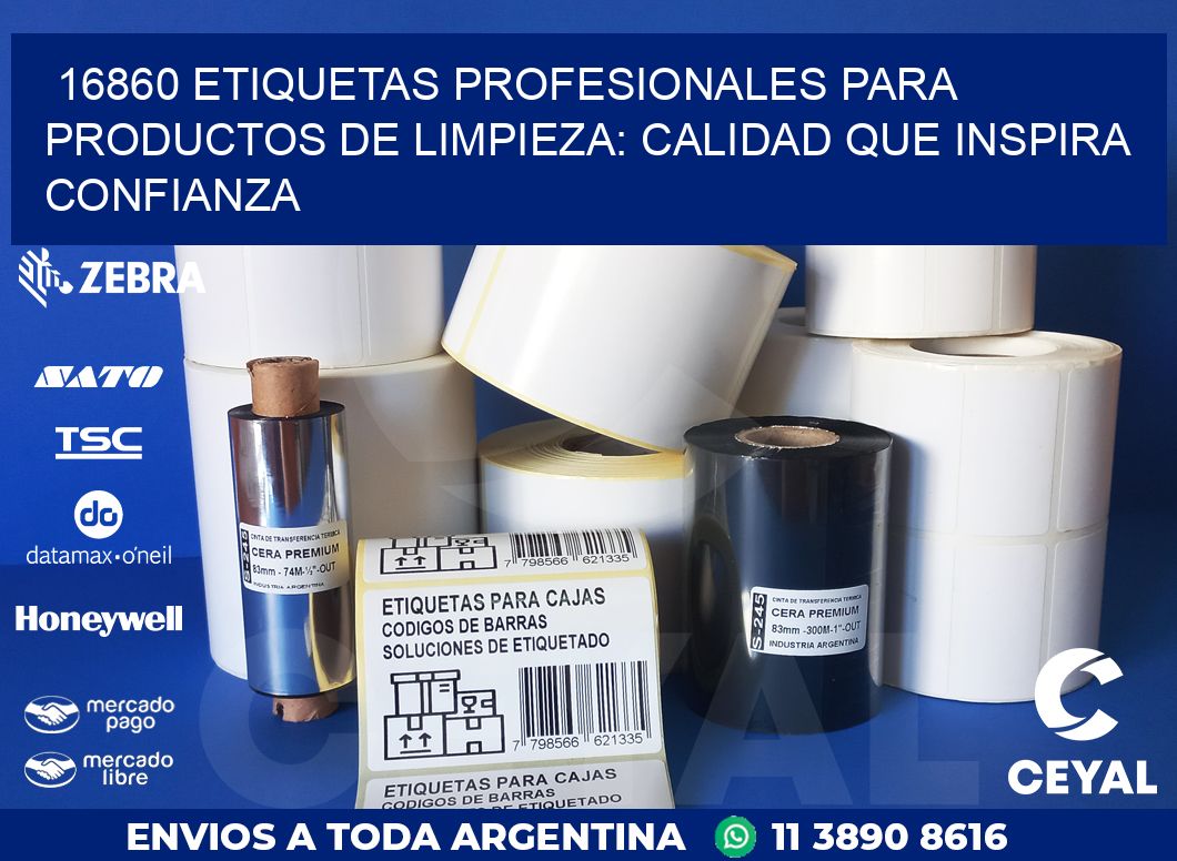 16860 ETIQUETAS PROFESIONALES PARA PRODUCTOS DE LIMPIEZA: CALIDAD QUE INSPIRA CONFIANZA