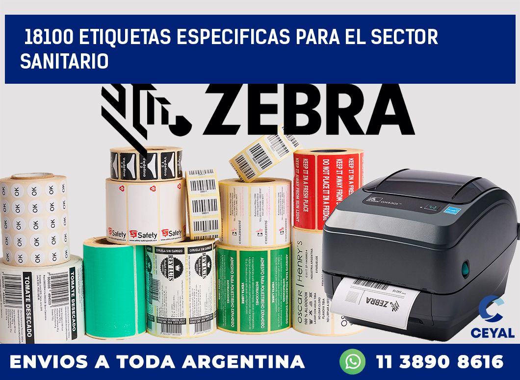18100 ETIQUETAS ESPECIFICAS PARA EL SECTOR SANITARIO