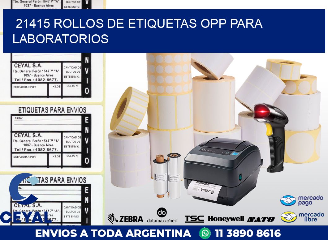 21415 ROLLOS DE ETIQUETAS OPP PARA LABORATORIOS