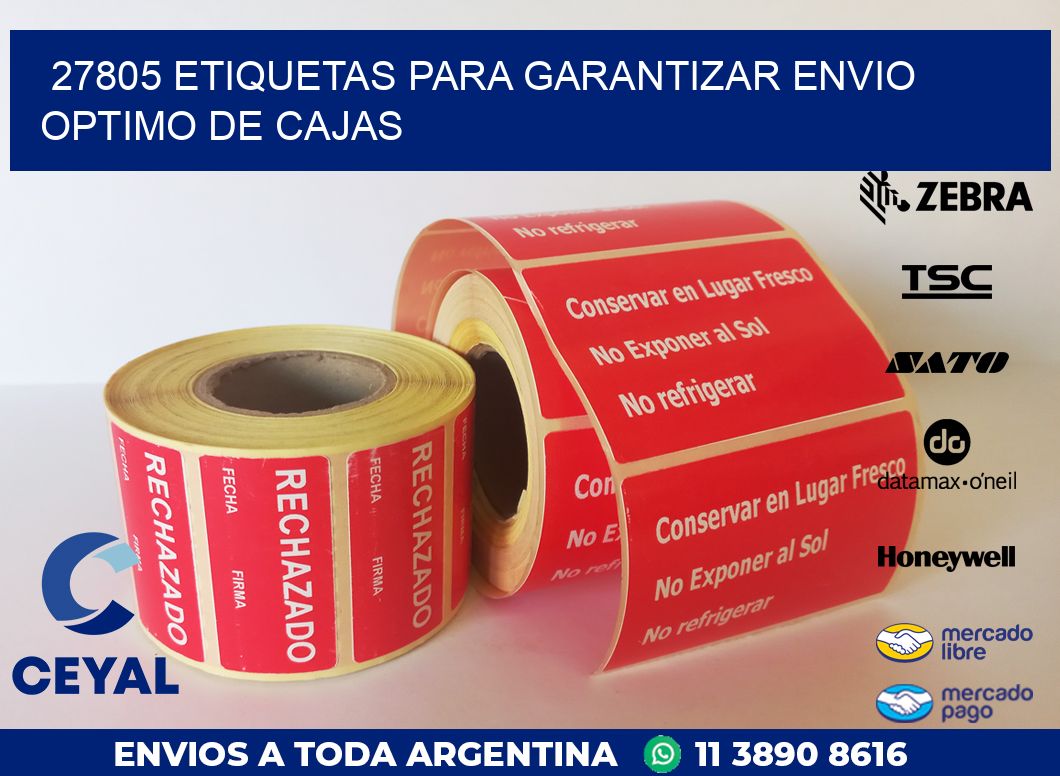 27805 ETIQUETAS PARA GARANTIZAR ENVIO OPTIMO DE CAJAS