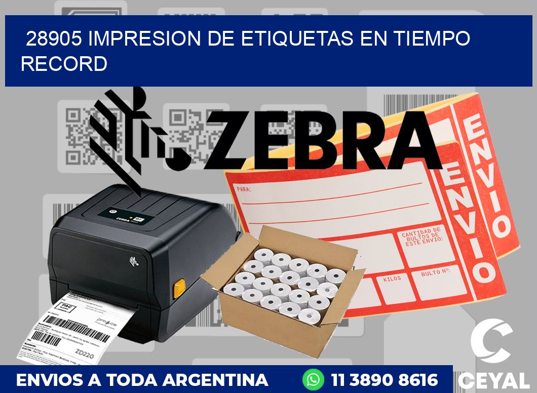 28905 IMPRESION DE ETIQUETAS EN TIEMPO RECORD