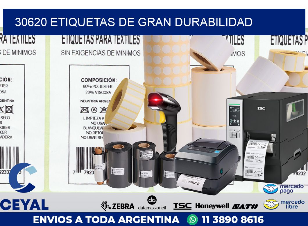 30620 ETIQUETAS DE GRAN DURABILIDAD