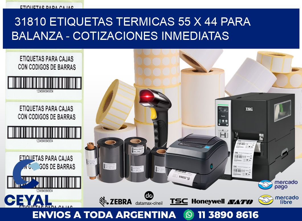 31810 ETIQUETAS TERMICAS 55 X 44 PARA BALANZA – COTIZACIONES INMEDIATAS