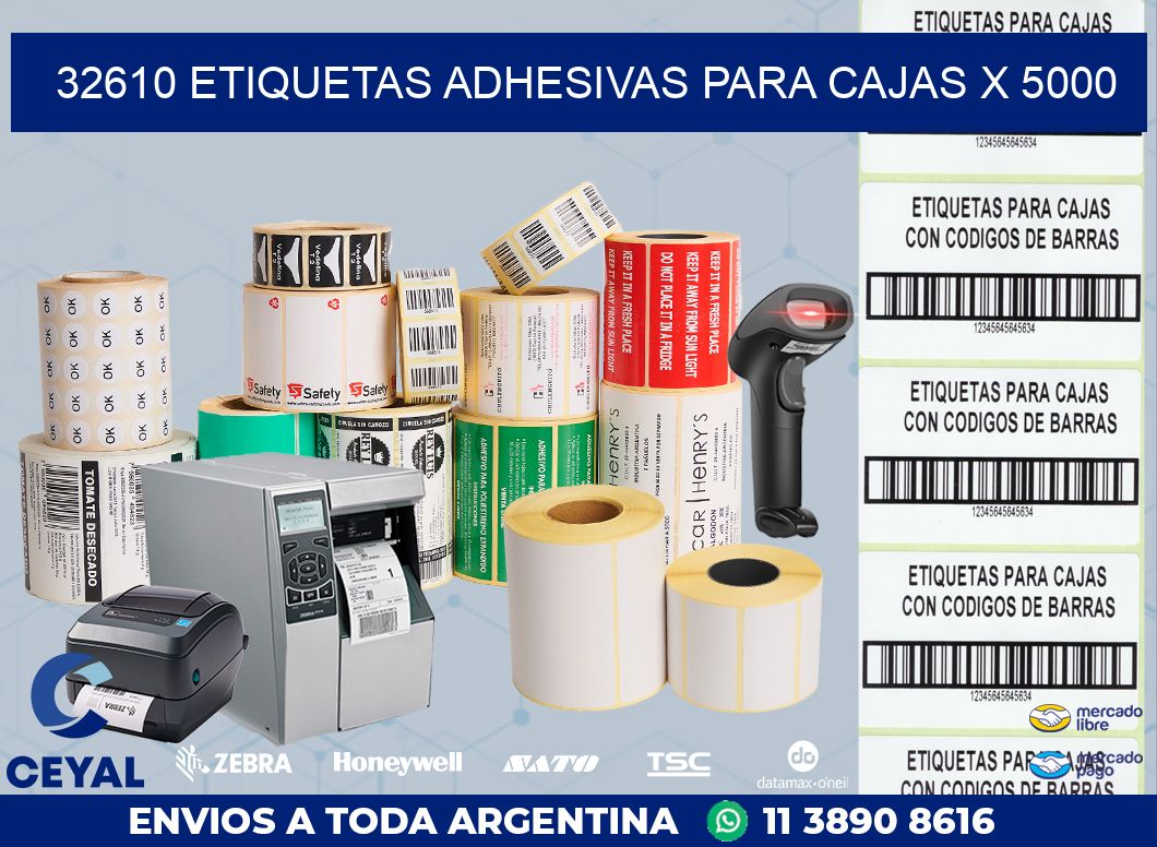 32610 ETIQUETAS ADHESIVAS PARA CAJAS X 5000