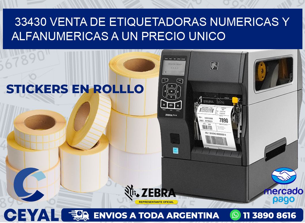33430 VENTA DE ETIQUETADORAS NUMERICAS Y ALFANUMERICAS A UN PRECIO UNICO