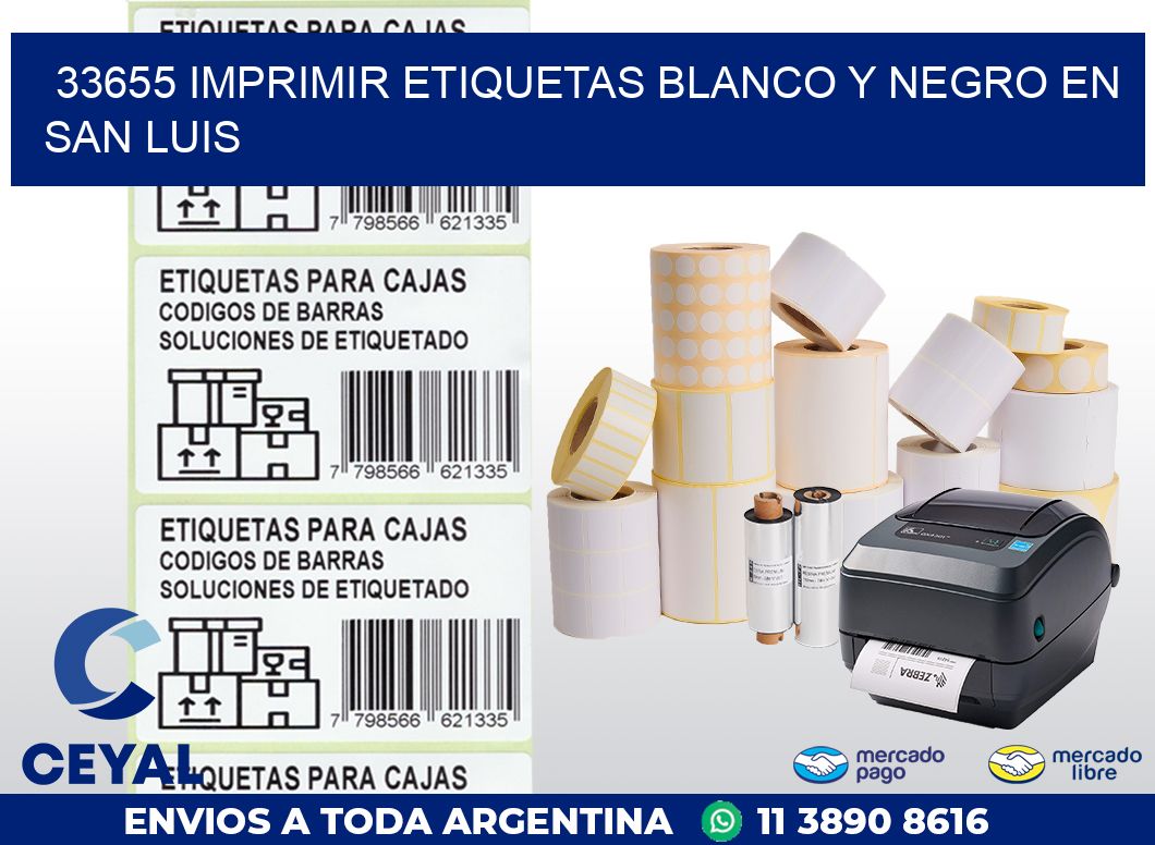 33655 IMPRIMIR ETIQUETAS BLANCO Y NEGRO EN SAN LUIS