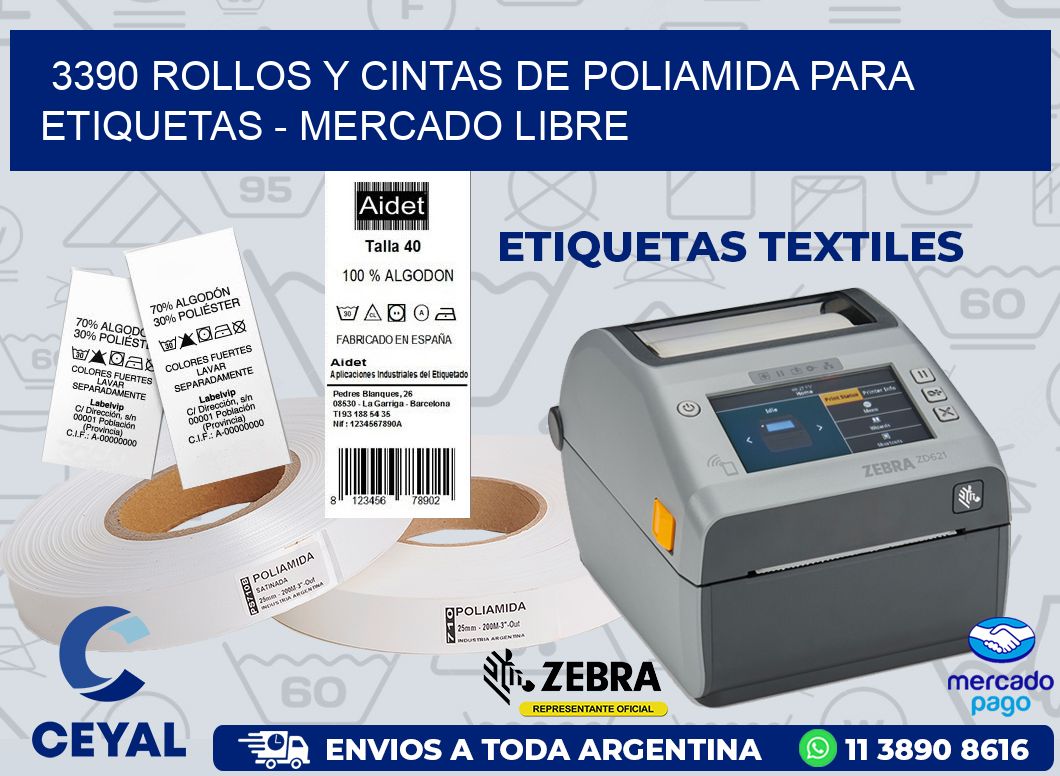 3390 ROLLOS Y CINTAS DE POLIAMIDA PARA ETIQUETAS - MERCADO LIBRE