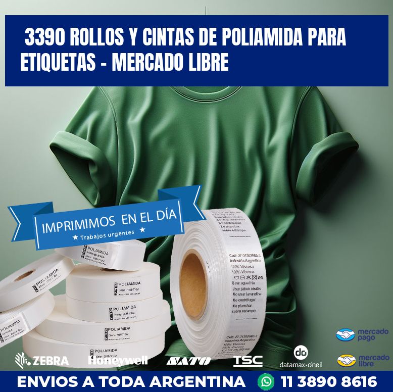 3390 ROLLOS Y CINTAS DE POLIAMIDA PARA ETIQUETAS – MERCADO LIBRE