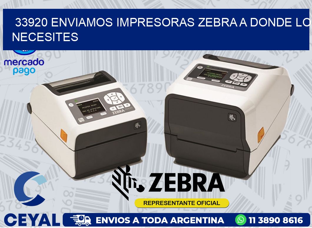 33920 ENVIAMOS IMPRESORAS ZEBRA A DONDE LO NECESITES