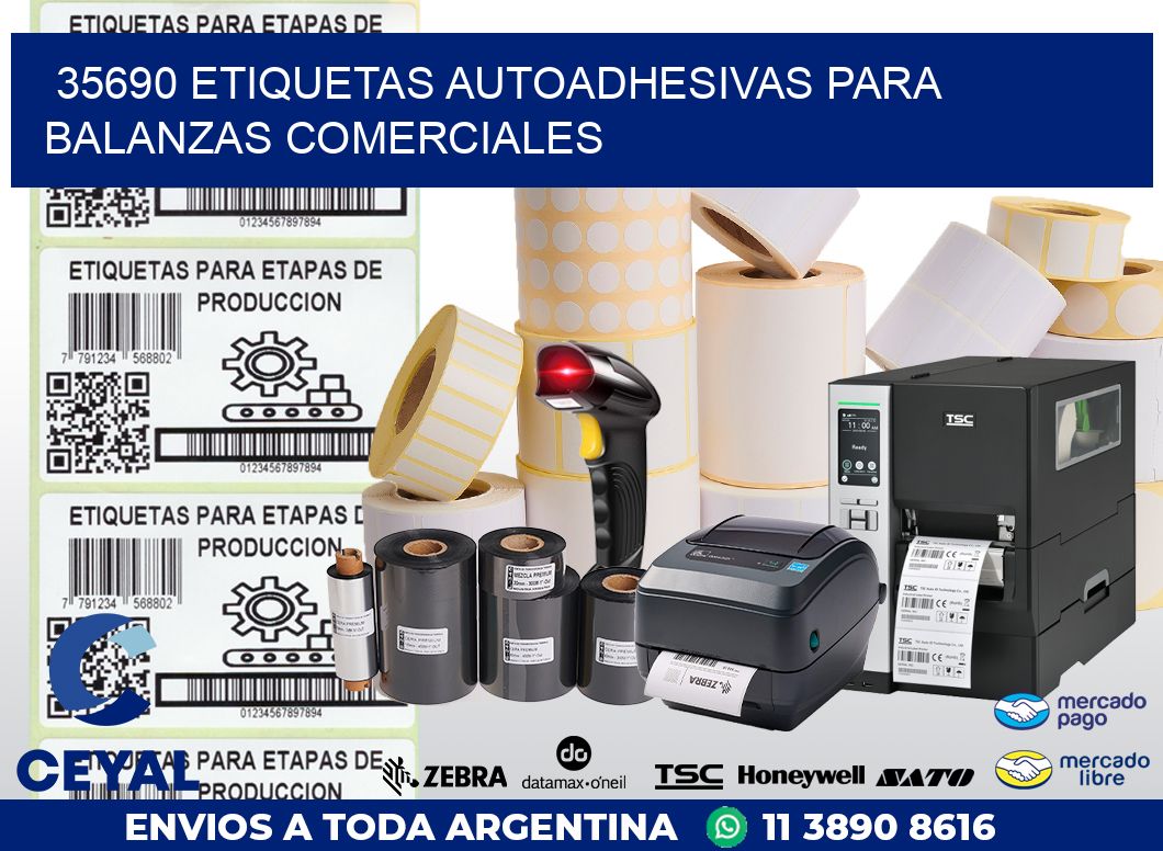 35690 ETIQUETAS AUTOADHESIVAS PARA BALANZAS COMERCIALES