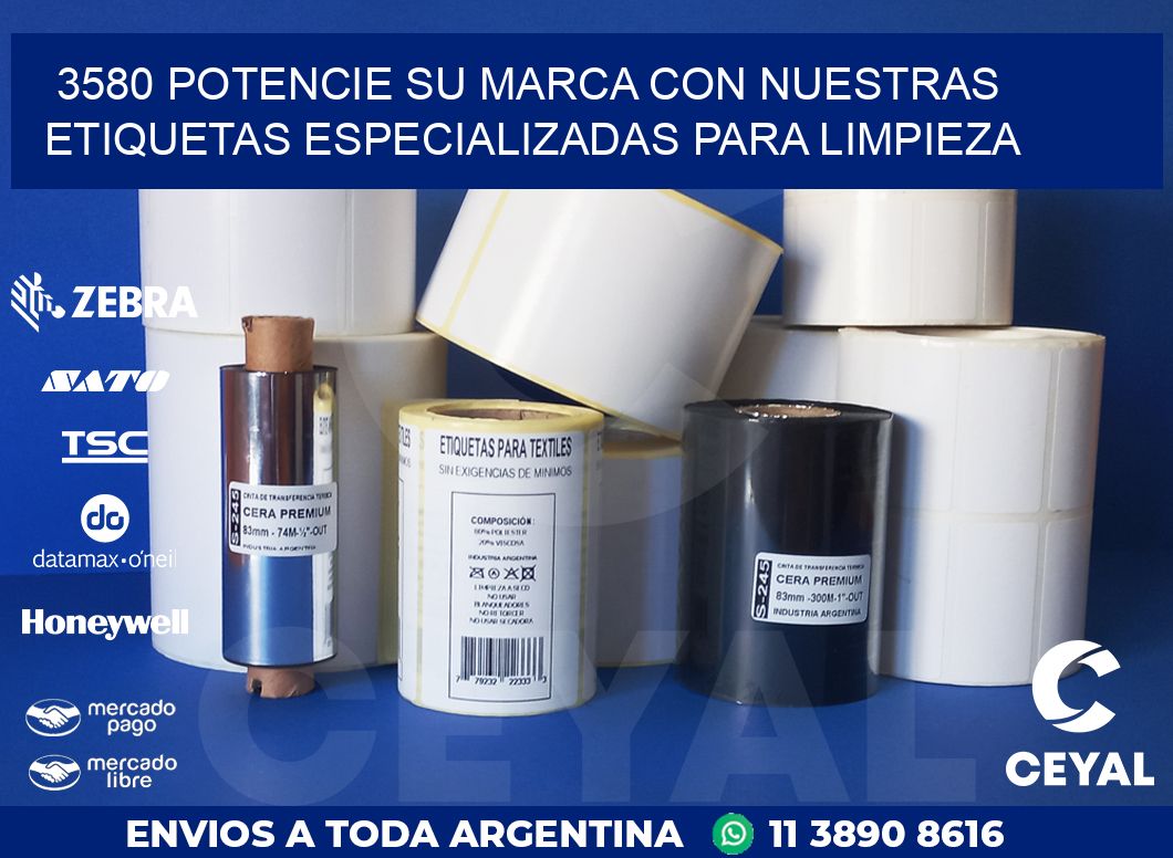 3580 POTENCIE SU MARCA CON NUESTRAS ETIQUETAS ESPECIALIZADAS PARA LIMPIEZA