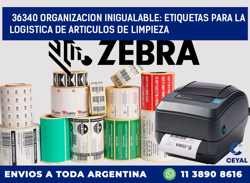 36340 ORGANIZACION INIGUALABLE: ETIQUETAS PARA LA LOGISTICA DE ARTICULOS DE LIMPIEZA